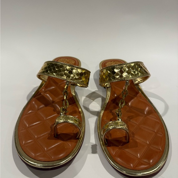 Vince Camuto Shoes - Vince Camuto Gold and Tan Sandals